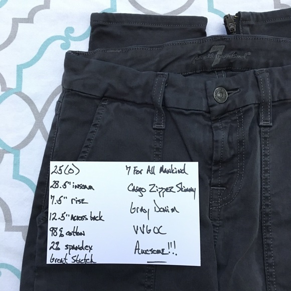 ๐๐CUTE! 7FAM CARGO ZIPPER SKINNY๐๐25(0) 28.5โ - Picture 6 of 8